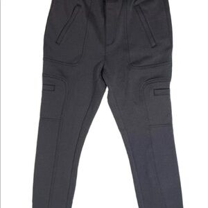 Anthropologie cargo style pants in gray/black with elastic waistband - medium